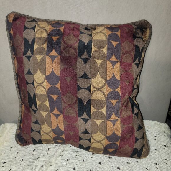 Geometric Circle Pattern Throw Pillows 2 Total Retro 17"  Chair Cushion Decor - Picture 5 of 8